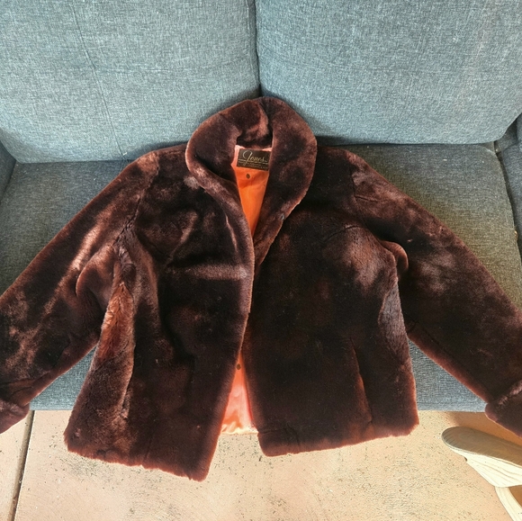 REAL FUR Shearling Lamb Mouton Coat M - Picture 6 of 15